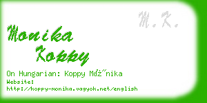 monika koppy business card